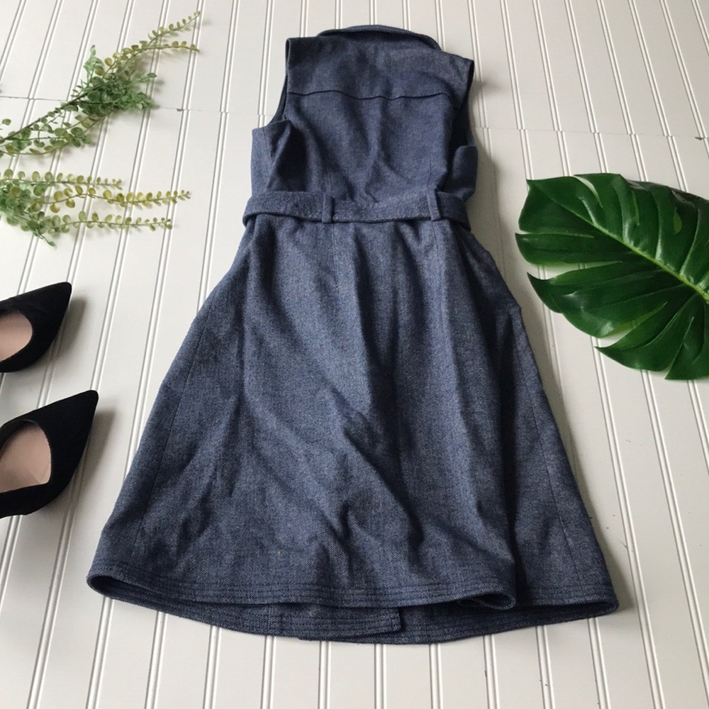 Marissa Webb NWOT Gretchen wrap dress blue grey - Picture 7 of 8